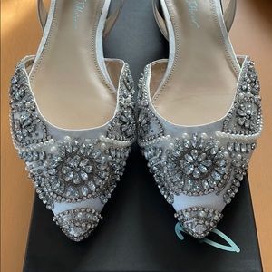 Blue by Betsy Johnson Molly Flat - Ivory Satin